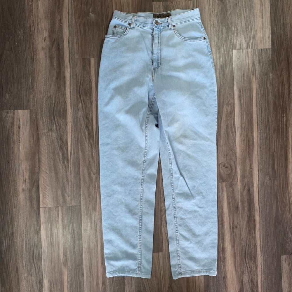 Jones Jeans Womens Light Blue Corduroy High Rise Straight Leg Pants Size 4